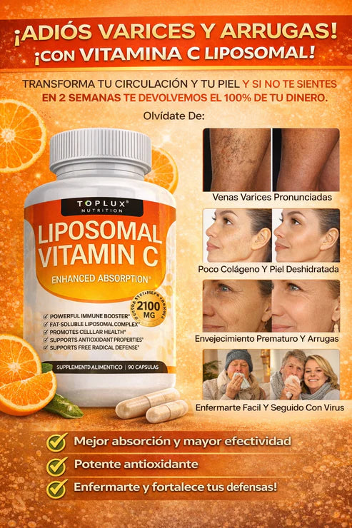 Vitamin C Liposomal - Absorción Máxima 2100 MG